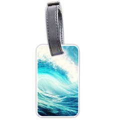 Tsunami Waves Ocean Sea Nautical Nature Water Nature Luggage Tag (one Side) by Ravend