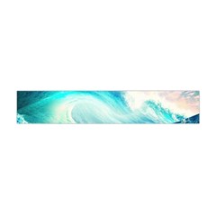 Tsunami Waves Ocean Sea Nautical Nature Water Nature Premium Plush Fleece Scarf (mini) by Ravend