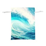 Tsunami Waves Ocean Sea Nautical Nature Water Nature Lightweight Drawstring Pouch (S) Front