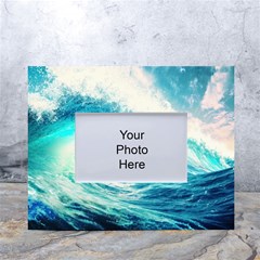 Tsunami Waves Ocean Sea Nautical Nature Water Nature White Tabletop Photo Frame 4 x6 