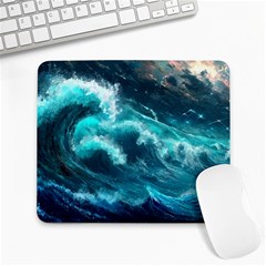 Thunderstorm Tsunami Tidal Wave Ocean Waves Sea Large Mousepad by Ravend