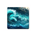 Thunderstorm Tsunami Tidal Wave Ocean Waves Sea Square Magnet Front