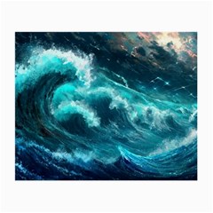 Thunderstorm Tsunami Tidal Wave Ocean Waves Sea Small Glasses Cloth by Ravend