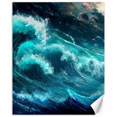 Thunderstorm Tsunami Tidal Wave Ocean Waves Sea Canvas 16  X 20  by Ravend