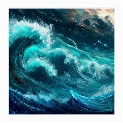 Thunderstorm Tsunami Tidal Wave Ocean Waves Sea Medium Glasses Cloth (2 Sides) by Ravend