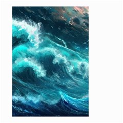 Thunderstorm Tsunami Tidal Wave Ocean Waves Sea Small Garden Flag (two Sides) by Ravend