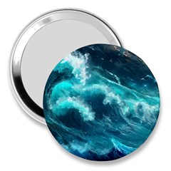 Thunderstorm Tsunami Tidal Wave Ocean Waves Sea 3  Handbag Mirrors by Ravend