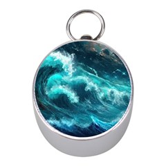 Thunderstorm Tsunami Tidal Wave Ocean Waves Sea Mini Silver Compasses by Ravend