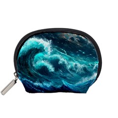 Thunderstorm Tsunami Tidal Wave Ocean Waves Sea Accessory Pouch (small) by Ravend