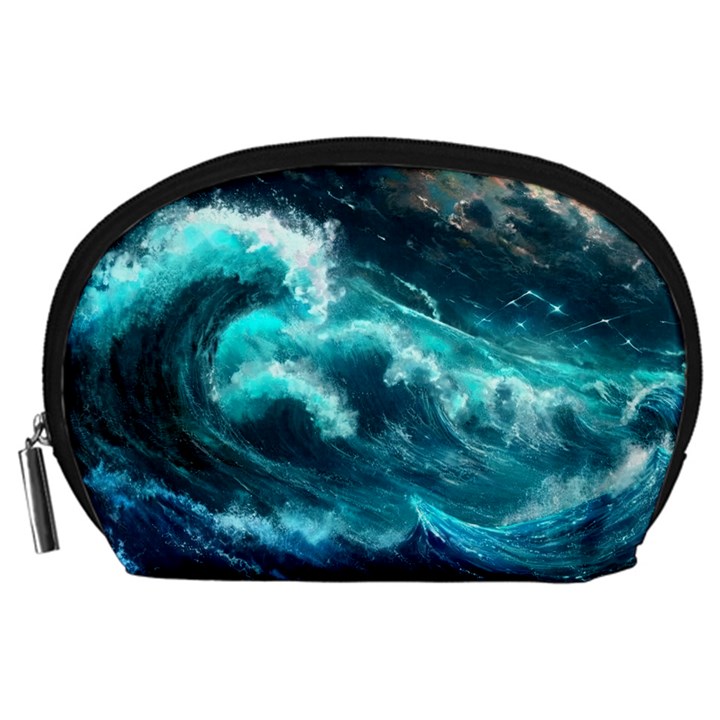 Thunderstorm Tsunami Tidal Wave Ocean Waves Sea Accessory Pouch (Large)