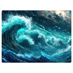 Thunderstorm Tsunami Tidal Wave Ocean Waves Sea Premium Plush Fleece Blanket (Extra Small) 40 x30  Blanket Front