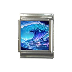 Tsunami Tidal Wave Ocean Waves Sea Nature Water Blue Italian Charm (13mm)