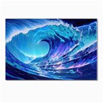 Tsunami Tidal Wave Ocean Waves Sea Nature Water Blue Postcards 5  x 7  (Pkg of 10) Front