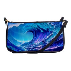 Tsunami Tidal Wave Ocean Waves Sea Nature Water Blue Shoulder Clutch Bag by Ravend