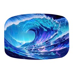 Tsunami Tidal Wave Ocean Waves Sea Nature Water Blue Mini Square Pill Box by Ravend