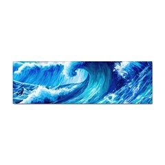 Tsunami Tidal Wave Ocean Waves Sea Nature Water Blue Painting Sticker Bumper (100 Pack) by Ravend