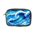 Tsunami Tidal Wave Ocean Waves Sea Nature Water Blue Painting Coin Purse Front