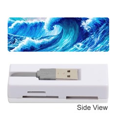 Tsunami Tidal Wave Ocean Waves Sea Nature Water Blue Painting Memory Card Reader (stick) by Ravend