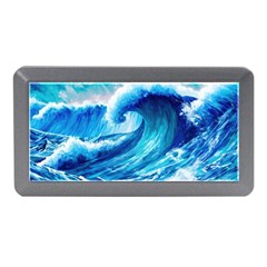 Tsunami Tidal Wave Ocean Waves Sea Nature Water Blue Painting Memory Card Reader (mini) by Ravend