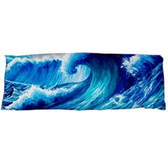 Tsunami Tidal Wave Ocean Waves Sea Nature Water Blue Painting Body Pillow Case (dakimakura)