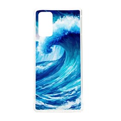 Tsunami Tidal Wave Ocean Waves Sea Nature Water Blue Painting Samsung Galaxy Note 20 Tpu Uv Case by Ravend