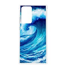 Tsunami Tidal Wave Ocean Waves Sea Nature Water Blue Painting Samsung Galaxy Note 20 Ultra Tpu Uv Case by Ravend