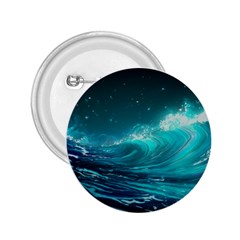 Tsunami Waves Ocean Sea Nautical Nature Water 2 25  Buttons by Ravend