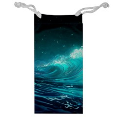 Tsunami Waves Ocean Sea Nautical Nature Water Jewelry Bag by Ravend