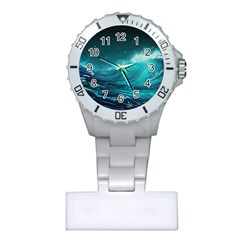 Tsunami Waves Ocean Sea Nautical Nature Water Plastic Nurses Watch by Ravend