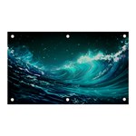 Tsunami Waves Ocean Sea Nautical Nature Water Banner and Sign 5  x 3  Front