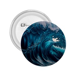 Tsunami Waves Ocean Sea Water Rough Seas 3 2 25  Buttons by Ravend