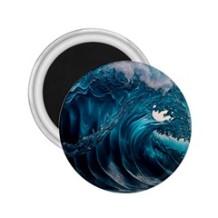 Tsunami Waves Ocean Sea Water Rough Seas 3 2 25  Magnets by Ravend