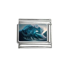 Tsunami Waves Ocean Sea Water Rough Seas 3 Italian Charm (9mm) by Ravend