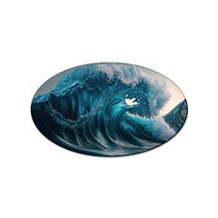 Tsunami Waves Ocean Sea Water Rough Seas 3 Sticker (oval) by Ravend