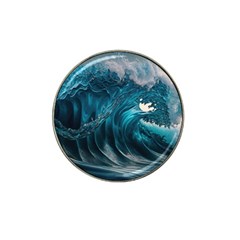 Tsunami Waves Ocean Sea Water Rough Seas 3 Hat Clip Ball Marker by Ravend