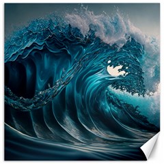 Tsunami Waves Ocean Sea Water Rough Seas 3 Canvas 20  X 20  by Ravend