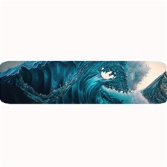 Tsunami Waves Ocean Sea Water Rough Seas 3 Large Bar Mat by Ravend