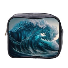 Tsunami Waves Ocean Sea Water Rough Seas 3 Mini Toiletries Bag (two Sides) by Ravend