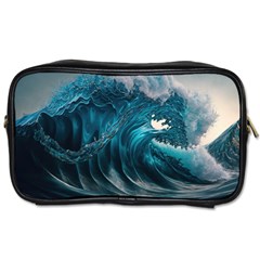 Tsunami Waves Ocean Sea Water Rough Seas 3 Toiletries Bag (two Sides) by Ravend