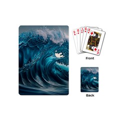 Tsunami Waves Ocean Sea Water Rough Seas 3 Playing Cards Single Design (mini)