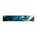 Tsunami Waves Ocean Sea Water Rough Seas 3 Premium Plush Fleece Scarf (Mini) Front