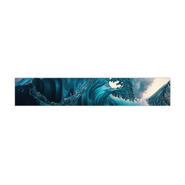 Tsunami Waves Ocean Sea Water Rough Seas 3 Premium Plush Fleece Scarf (Mini)