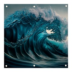 Tsunami Waves Ocean Sea Water Rough Seas 3 Banner And Sign 3  X 3  by Ravend