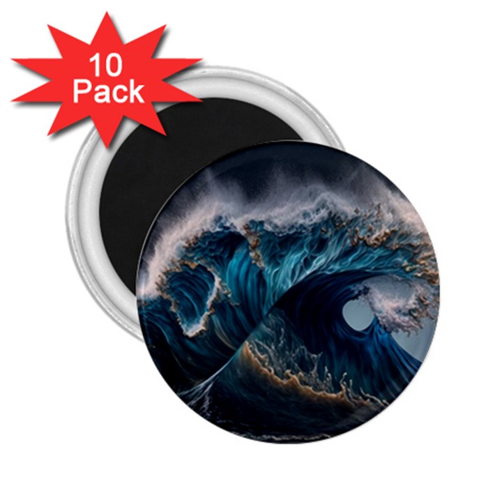 Tsunami Waves Ocean Sea Water Rough Seas 7 2.25  Magnets (10 pack) 