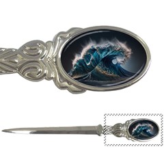 Tsunami Waves Ocean Sea Water Rough Seas 7 Letter Opener by Ravend