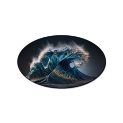 Tsunami Waves Ocean Sea Water Rough Seas 7 Sticker (oval) by Ravend