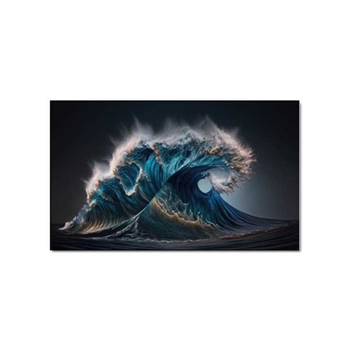 Tsunami Waves Ocean Sea Water Rough Seas 7 Sticker Rectangular (10 pack)