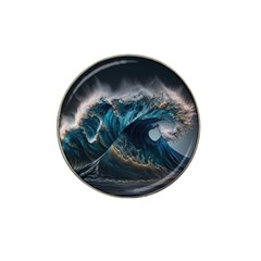 Tsunami Waves Ocean Sea Water Rough Seas 7 Hat Clip Ball Marker by Ravend