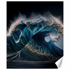 Tsunami Waves Ocean Sea Water Rough Seas 7 Canvas 8  X 10  by Ravend