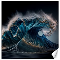 Tsunami Waves Ocean Sea Water Rough Seas 7 Canvas 20  X 20  by Ravend